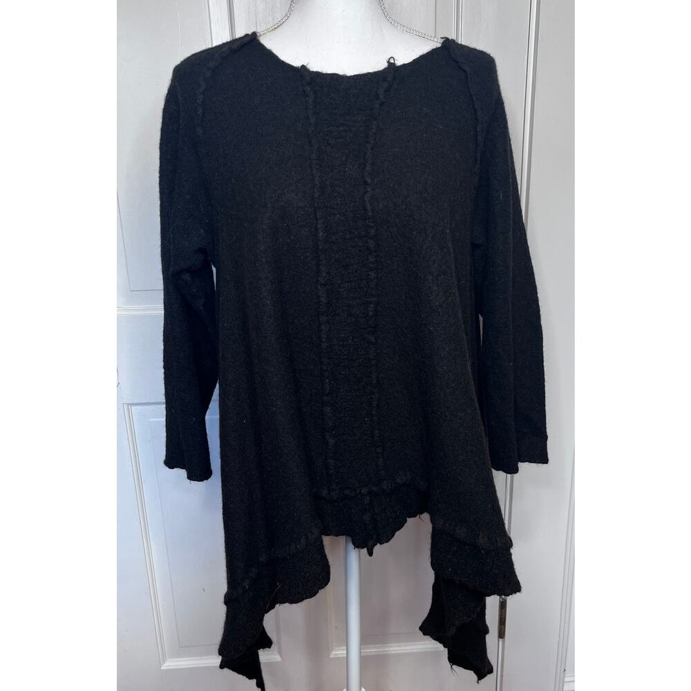 Rundholz Oversized Wool Tunic Asymmetric Sweater, Size M